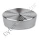 Botao aluminio diam20mm c/ ind preto c/ paraf. fix. 128-2597